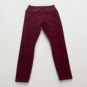 4/$25 SALE! Simply Vera Wang Burgundy Suede Leggings Women's M Stretch Pull On